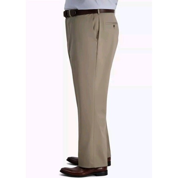 NWT Botany 500 Casual Dress Pants Size W50 Camel Flat Front by Haband $59 - Picture 15 of 16